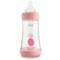 CHICCO BIBERON PERFECT 5 GIRL 240 ML IN SILICONE 2 FORI