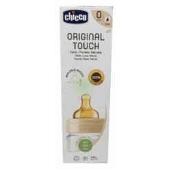 CHICCO ORIGINAL TOUCH CON BIBERON IN VETRO + TETTARELLA IN CAUCCIU' 240ML 0+ MESI