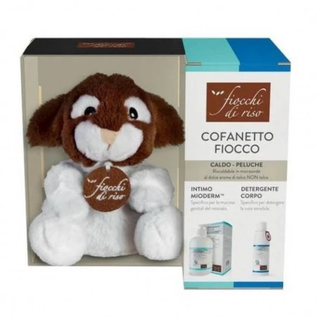 Cofanetto FIOCCO DI RISO- Peluche, Intimo Mioderm E Detergente Corpo 3 Cofanetto FIOCCO DI RISO- Peluche, Intimo Mioderm E Detergente Corpo