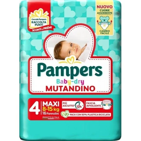 Fater Pampers Baby Dry Pannolino Mutandina Maxi Small Pack 16 Pezzi 3 Fater Pampers Baby Dry Pannolino Mutandina Maxi Small Pack 16 Pezzi