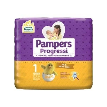 Fater Pampers Progressi Newborn Pannolino 1 2-5kg 28 Pezzi 3 Fater Pampers Progressi Newborn Pannolino 1 2-5kg 28 Pezzi