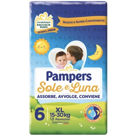Fater Pampers Sole E Luna Xl 13 Pezzi 3 Fater Pampers Sole E Luna Xl 13 Pezzi