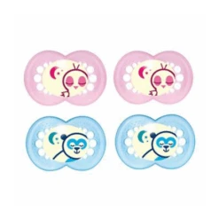 Mam 6+ 2 Succhietti Night Silikon Seta