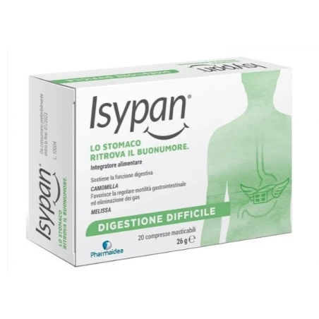 Pharmaidea Isypan Pesantezza Gonfiore 20 Compresse Masticabili 4 Pharmaidea Isypan Pesantezza Gonfiore 20 Compresse Masticabili - immagine 2