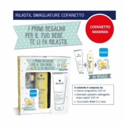 Rilastil Smagliature COFANETTO MAMMA: Crema Corpo Antismagliature 200ml + Detergente Dermastil + Succhietto MAM 0-2 Mesi